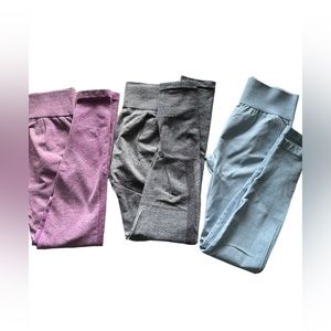 2 High Waist Workout Gym Smile Contour Seamless Leggings Yoga Tights m